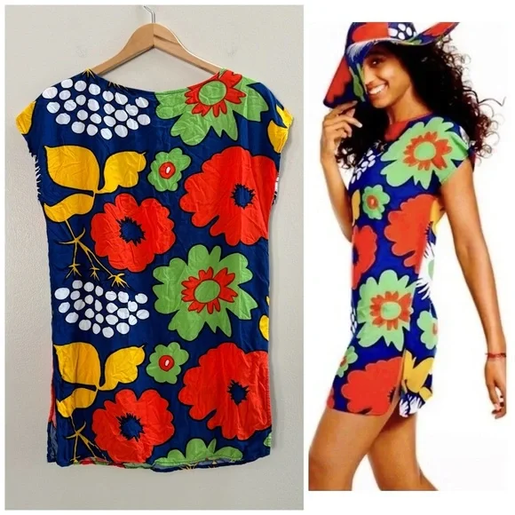 Marimekko x Target Colab Floral Tunic Mini Dress Beach Summer Coverup Small - Picture 1 of 5